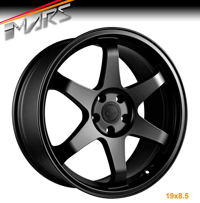 MARS MP - 37 4 x 19 JDM Matt Black Stag Alloy Wheels Rims 5 x 114.3 - Mars Performance