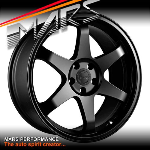 MARS MP - 37 4 x 19 JDM Matt Black Stag Alloy Wheels Rims 5 x 114.3 - Mars Performance