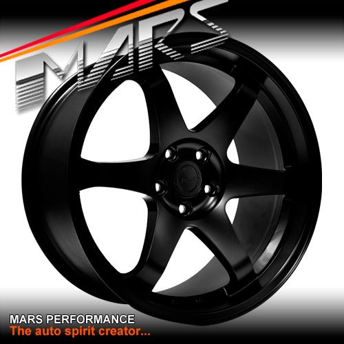 MARS MP - 37 4 x 19 JDM Matt Black Stag Alloy Wheels Rims 5 x 114.3 - Mars Performance