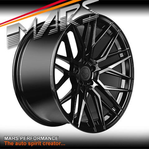 MARS MP - J2 Gloss Black 4x 20 Inch Concave Stag Alloy Wheels Rims 5x112 - Mars Performance