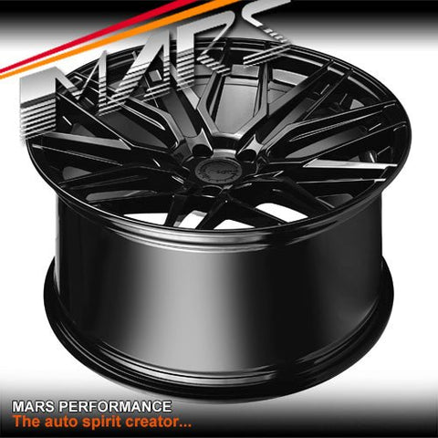 MARS MP - J2 Gloss Black 4x 20 Inch Concave Stag Alloy Wheels Rims 5x112 - Mars Performance