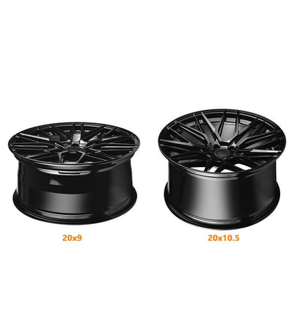 MARS MP - J2 Gloss Black 4x 20 Inch Concave Stag Alloy Wheels Rims 5x112 - Mars Performance