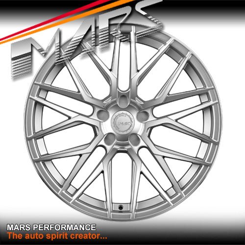 MARS MP - J2 Machined Silver 4x 20 Inch Concave Stag Alloy Wheels Rims 5x120 - Mars Performance
