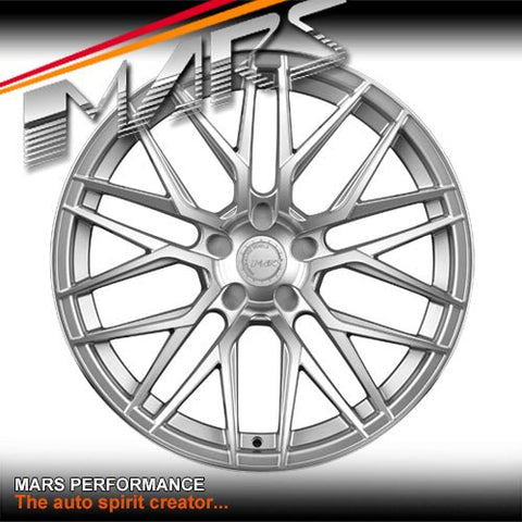 MARS MP - J2 Machined Silver 4x 20 Inch Concave Stag Alloy Wheels Rims 5x120 - Mars Performance
