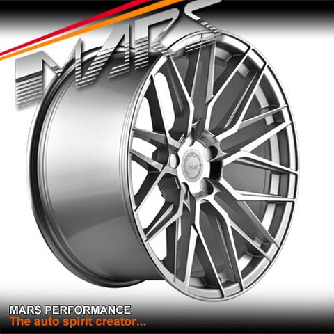 MARS MP - J2 Machined Silver 4x 20 Inch Concave Stag Alloy Wheels Rims 5x120 - Mars Performance