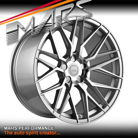 MARS MP - J2 Machined Silver 4x 20 Inch Concave Stag Alloy Wheels Rims 5x120 - Mars Performance
