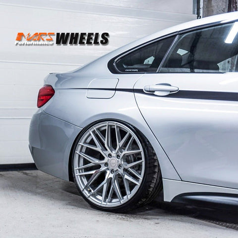 MARS MP - J2 Machined Silver 4x 20 Inch Concave Stag Alloy Wheels Rims 5x120 - Mars Performance