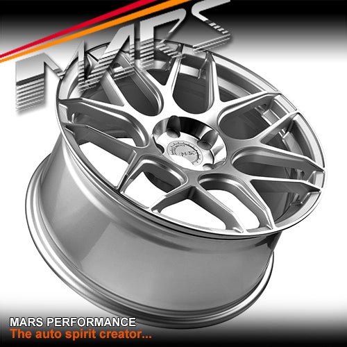MARS MP - JW Machined Silver 19 Inch Stag Concave Alloy Wheels Rims 5x112 - Mars Performance