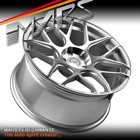 MARS MP - JW Machined Silver 19 Inch Stag Concave Alloy Wheels Rims 5x112 - Mars Performance