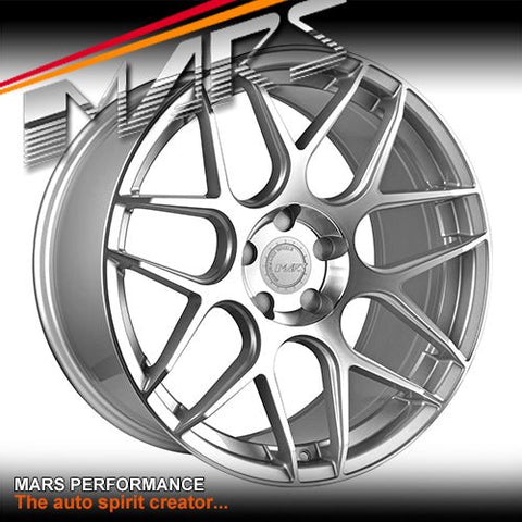 MARS MP - JW Machined Silver 19 Inch Stag Concave Alloy Wheels Rims 5x112 - Mars Performance