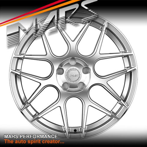 MARS MP - JW Machined Silver 19 Inch Stag Concave Alloy Wheels Rims 5x112 - Mars Performance