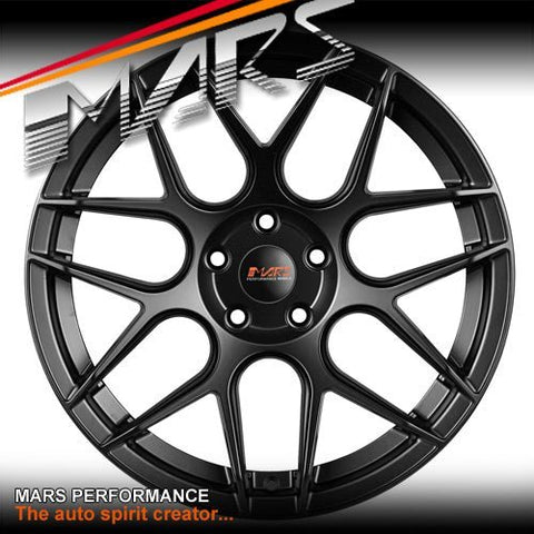 MARS MP - JW Matt Black 19 inch Concave Stag Alloy Wheels Rims 5x120 - Mars Performance
