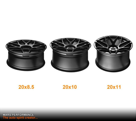 MARS MP - JW Matt Black 20 inch Concave Stag Alloy Wheels Rims 5x114.3 - Mars Performance