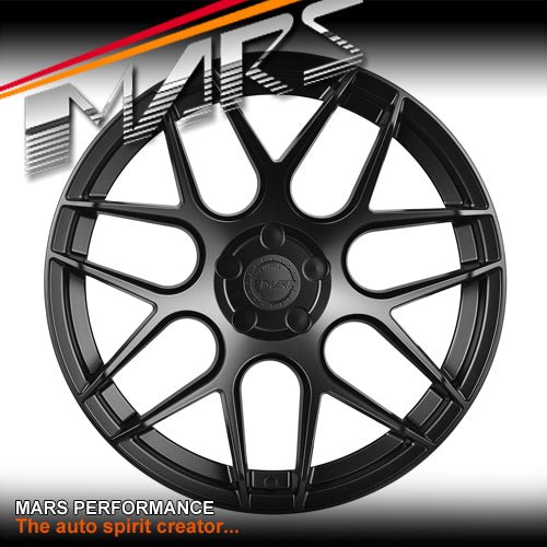 MARS MP - JW Matt Black 20 inch Concave Stag Alloy Wheels Rims 5x114.3 - Mars Performance