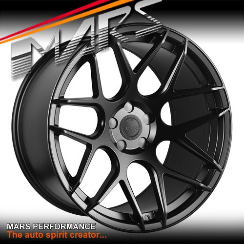 MARS MP - JW Matt Black 20 inch Concave Stag Alloy Wheels Rims 5x114.3 - Mars Performance