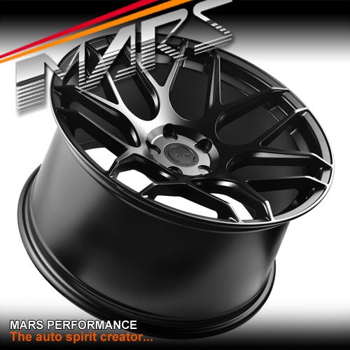MARS MP - JW Matt Black 20 inch Concave Stag Alloy Wheels Rims 5x114.3 - Mars Performance
