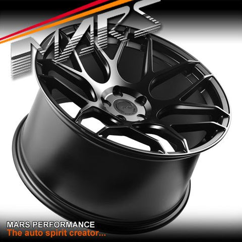 MARS MP - JW Matt Black 20 inch Concave Stag Alloy Wheels Rims 5x114.3 - Mars Performance