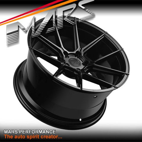 MARS MP - K2 Gloss Black 4x 20 Inch Concave Stag Alloy Wheels Rims 5x120 - Mars Performance
