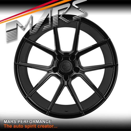 MARS MP - K2 Gloss Black 4x 20 Inch Concave Stag Alloy Wheels Rims 5x120 - Mars Performance
