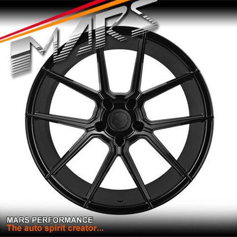 MARS MP - K2 Gloss Black 4x 20 Inch Concave Stag Alloy Wheels Rims 5x120 - Mars Performance