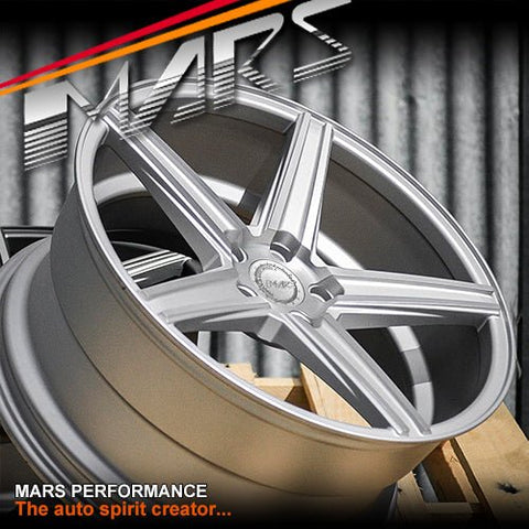 MARS MP - KD 20 inch Matt Silver 5x120 Stag Concave Alloy Wheels Rims for BMW & Holden - Mars Performance