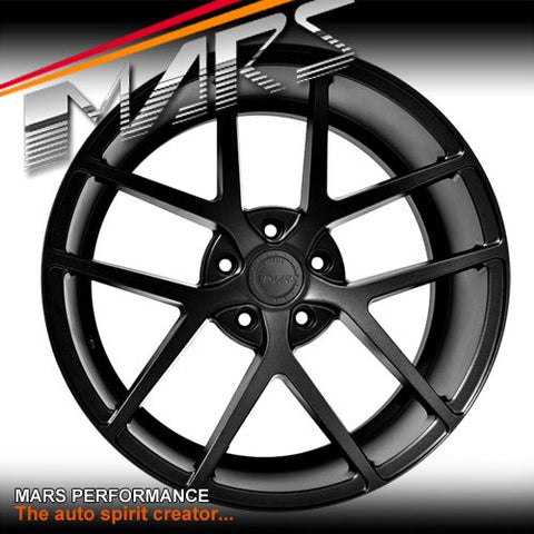 MARS MP - KW Sand Matt Black 20 Inch Concave Stag Alloy Wheels Rims - Mars Performance