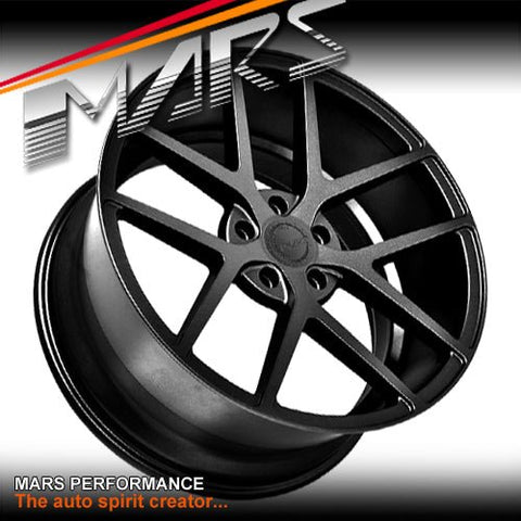 MARS MP - KW Sand Matt Black 20 Inch Concave Stag Alloy Wheels Rims - Mars Performance