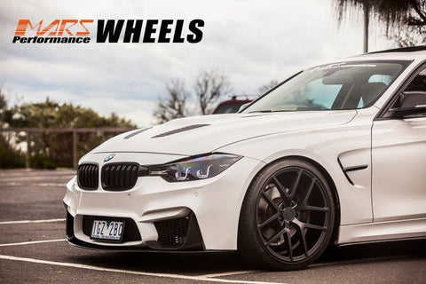 MARS MP - KW Sand Matt Black 20 Inch Concave Stag Alloy Wheels Rims - Mars Performance