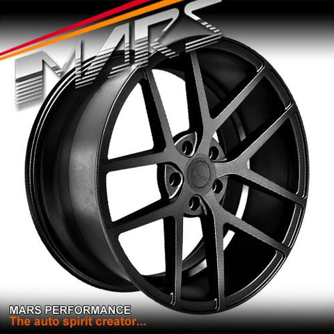 MARS MP - KW Sand Matt Black 20 Inch Concave Stag Alloy Wheels Rims - Mars Performance