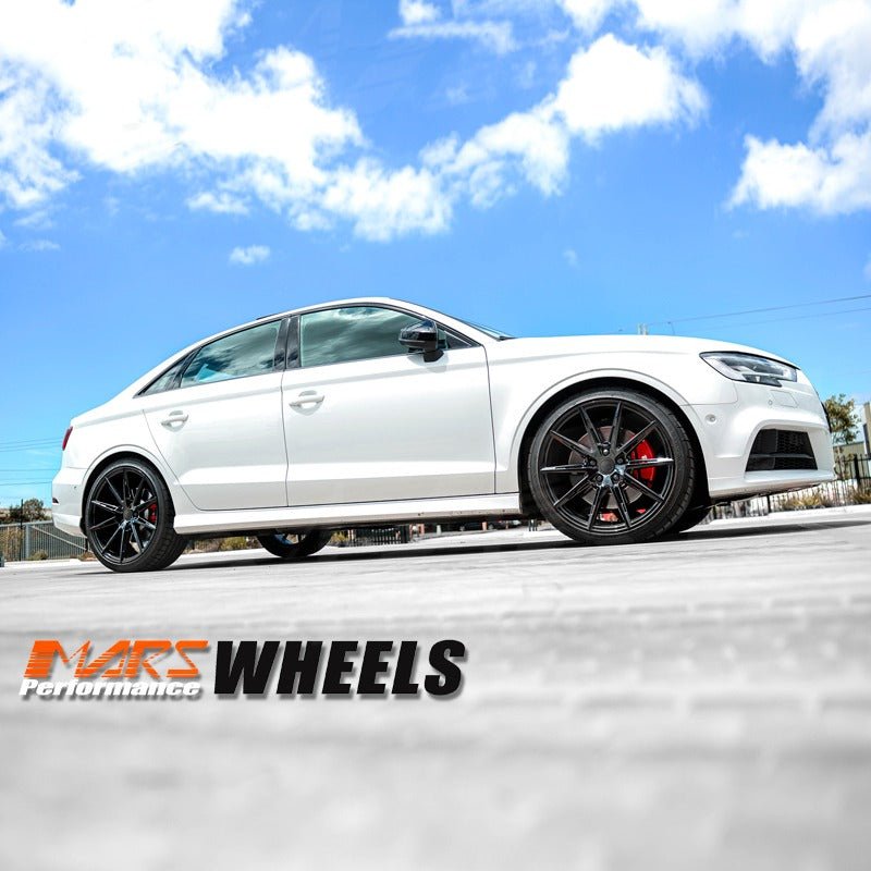 MARS MP - M2 Gloss Black 19 inch Multi Spork Concave Alloy Wheels Rims - Mars Performance