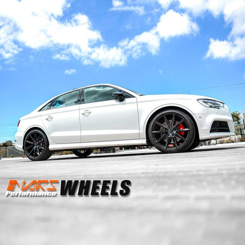 MARS MP - M2 Gloss Black 19 inch Multi Spork Concave Alloy Wheels Rims - Mars Performance
