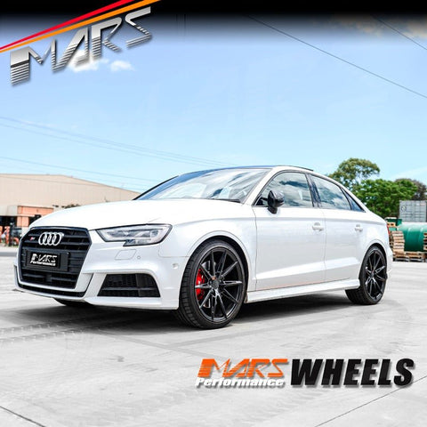 MARS MP - M2 Gloss Black 19 inch Multi Spork Concave Alloy Wheels Rims - Mars Performance