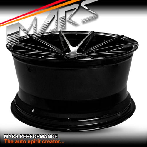 MARS MP - M2 Gloss Black 19 inch Multi Spork Concave Alloy Wheels Rims - Mars Performance