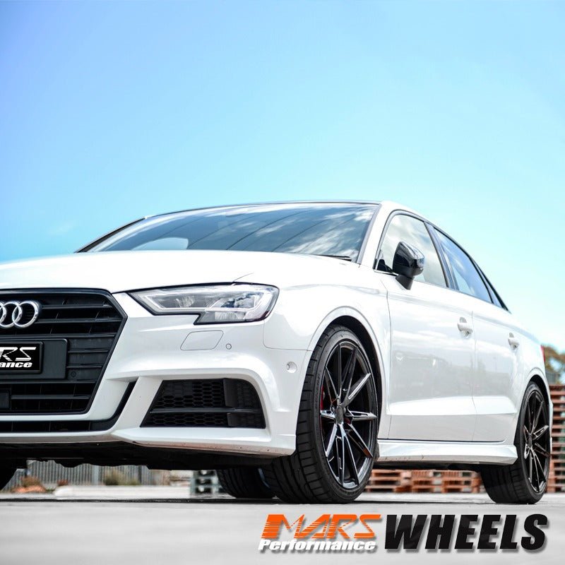 MARS MP - M2 Gloss Black 19 inch Multi Spork Concave Alloy Wheels Rims - Mars Performance