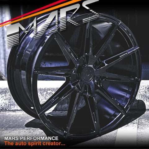 MARS MP - M2 Gloss Black 19 inch Multi Spork Concave Alloy Wheels Rims - Mars Performance