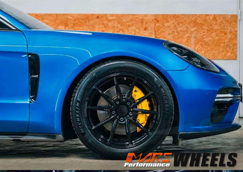 MARS MP - M2 Gloss Black 19 inch Multi Spork Concave Alloy Wheels Rims - Mars Performance