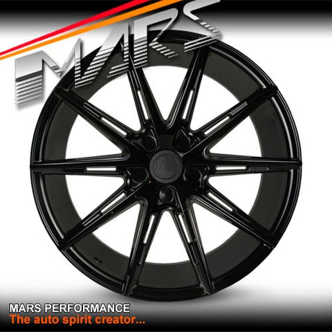 MARS MP - M2 Gloss Black 19 inch Multi Spork Concave Alloy Wheels Rims - Mars Performance