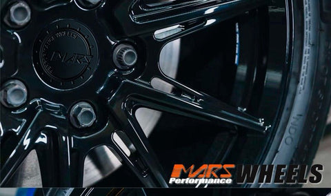 MARS MP - M2 Gloss Black 19 inch Multi Spork Concave Alloy Wheels Rims - Mars Performance