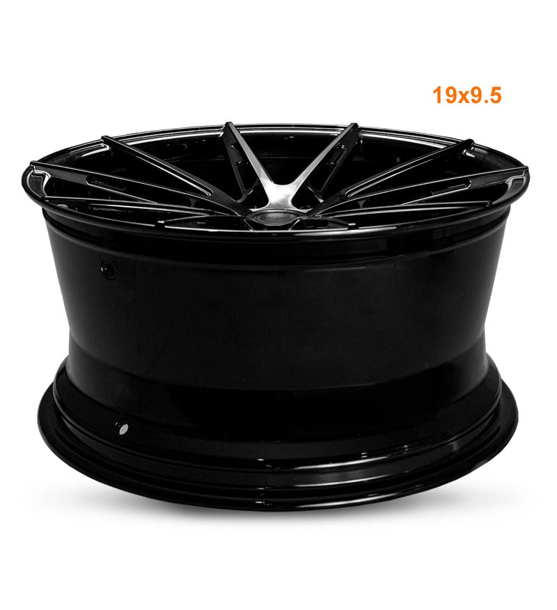 MARS MP - M2 Gloss Black 19 inch Multi Spork Concave Alloy Wheels Rims - Mars Performance