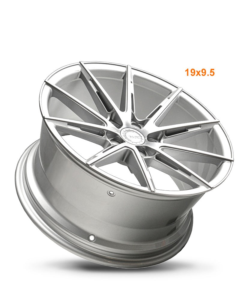 MARS MP - M2 Machined Silver 19 inch Multi Spork Concave Alloy Wheels Rims 5x120 - Mars Performance