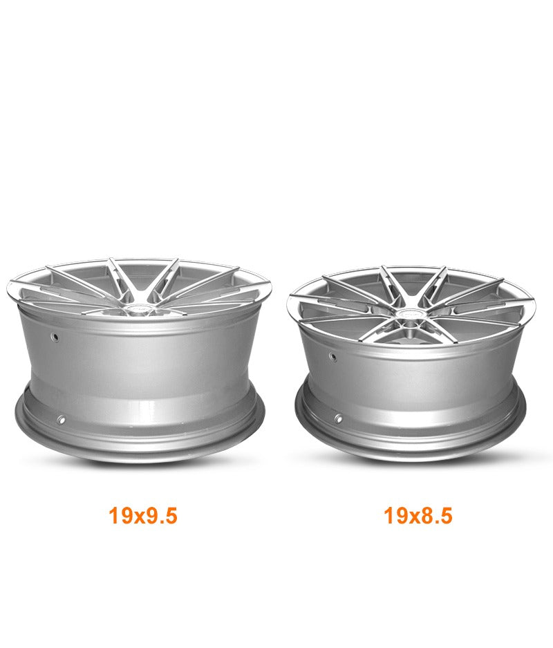 MARS MP - M2 Machined Silver 19 inch Multi Spork Concave Alloy Wheels Rims 5x120 - Mars Performance