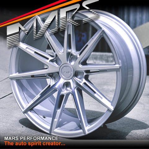 MARS MP - M2 Machined Silver 19 inch Multi Spork Concave Alloy Wheels Rims 5x120 - Mars Performance