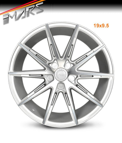 MARS MP - M2 Machined Silver 19 inch Multi Spork Concave Alloy Wheels Rims 5x120 - Mars Performance