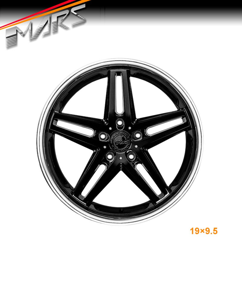 MARS MP - MC 19 inch Gloss Black 5 Sporks Stag Concave with Dish Alloy Wheels Rims 5x100 - Mars Performance