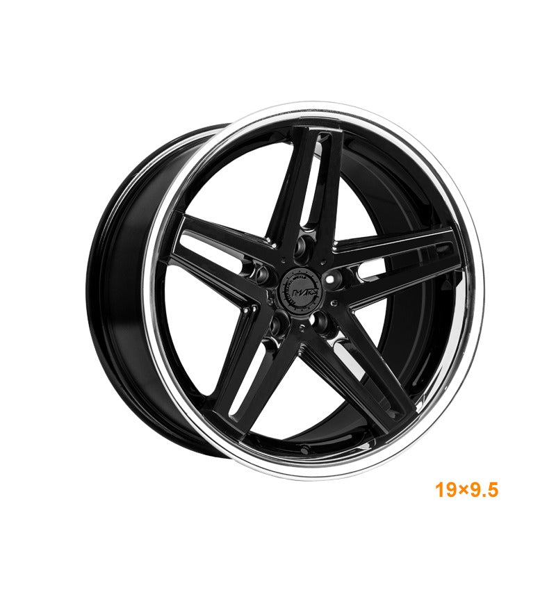 MARS MP - MC 19 inch Gloss Black 5 Sporks Stag Concave with Dish Alloy Wheels Rims - Mars Performance