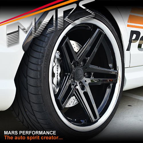 MARS MP - MC 19 inch Gloss Black 5 Sporks Stag Concave with Dish Alloy Wheels Rims - Mars Performance