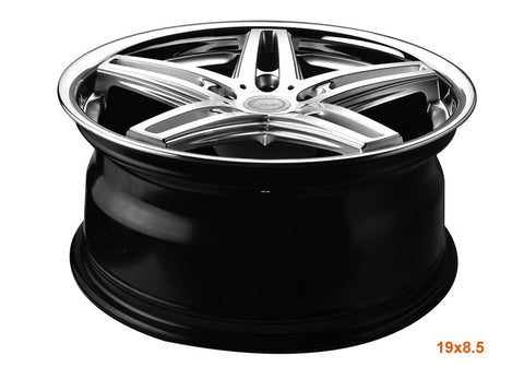 MARS MP - MC 19 inch Hyper Silver 5 Sporks Deep Concave face with Dish Lip Alloy Wheels Rims - Mars Performance