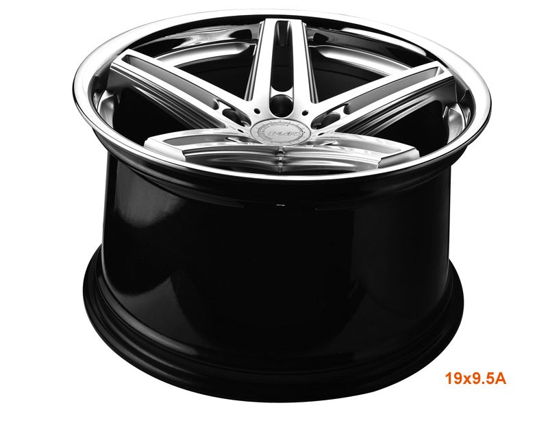 MARS MP - MC 19 inch Hyper Silver 5 Sporks Deep Concave face with Dish Lip Alloy Wheels Rims - Mars Performance