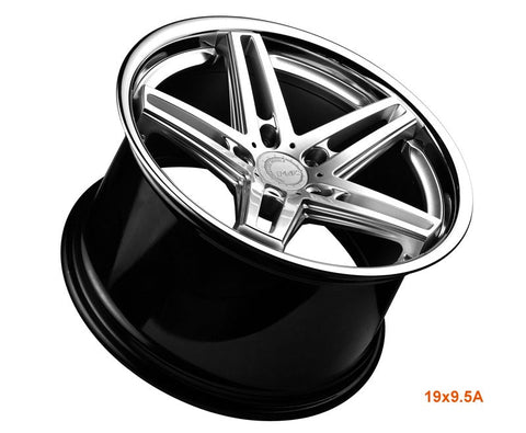 MARS MP - MC 19 inch Hyper Silver 5 Sporks Deep Concave face with Dish Lip Alloy Wheels Rims - Mars Performance