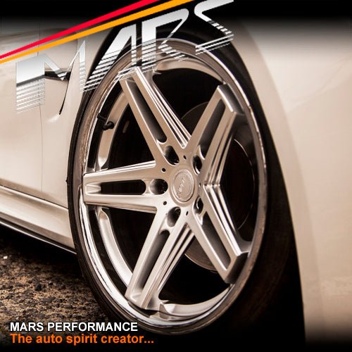 MARS MP - MC 19 inch Hyper Silver 5 Sporks Deep Concave face with Dish Lip Alloy Wheels Rims - Mars Performance